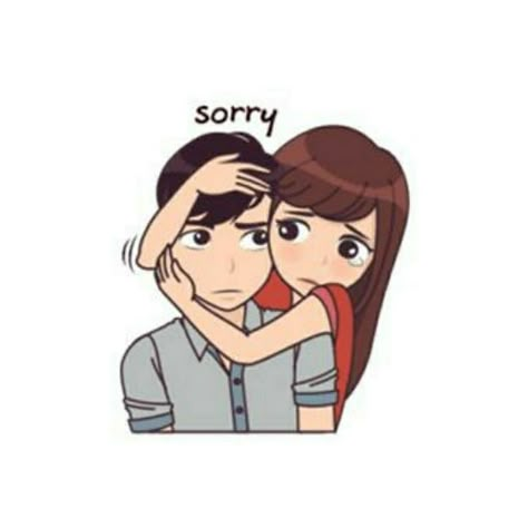 Sorry Images, Image Couple, Love Cartoon Couple, Birthday Quotes Funny For Him, Morning Cartoon, Anime Drawing Books, Cute Couple Quotes, Cute Images With Quotes, Cute Couple Drawings