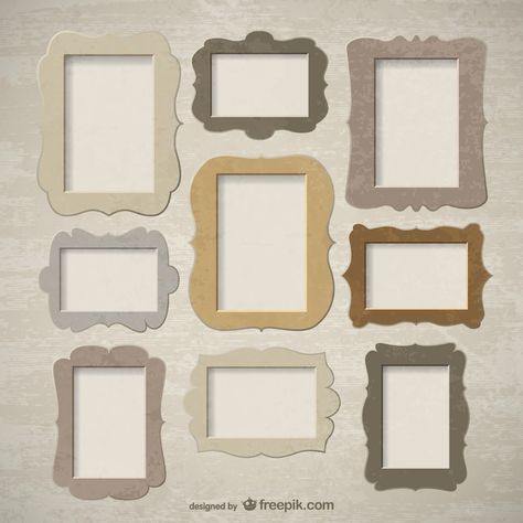 Marcos retro para descarga gratuita vect... | Free Vector #Freepik #freevector #elementos-decorativos #elementos-vintage #gratuito #decoracion-vintage Cardboard Picture Frames, Foto Frame, Retro Frame, Doodle Frame, Diy Photo Frames, Photo Frame Design, Diy Picture Frames, Photo Booth Frame, Kraf Diy