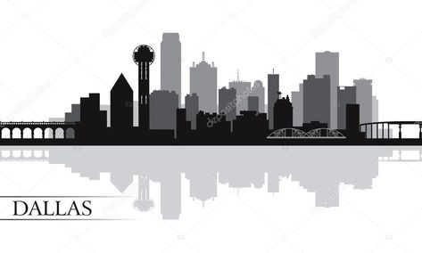 Dallas Skyline Tattoo, Skyline Artwork, Dallas City, City Skyline Silhouette, Dallas Skyline, Skyline Silhouette, Diy Paint, Willis Tower, City Skyline