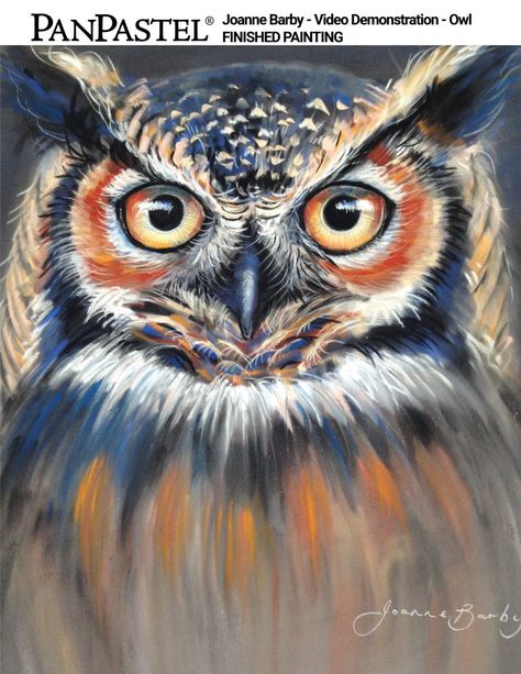 Owl Painting Acrylic, Colors For Painting, Drawing Mixed Media, Owl Tutorial, Owl Quilts, Vibrant Paintings, Pan Pastel, Pan Pastels, Owl Artwork