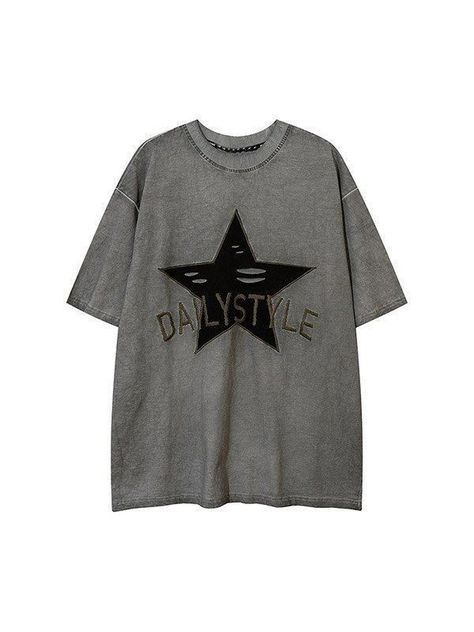 Dr Mundo, Oversized Graphic Tee, Star Embroidery, Punk Grunge, Vintage Short, Swaggy Outfits, Pop Punk, Vintage Shorts, Dream Clothes