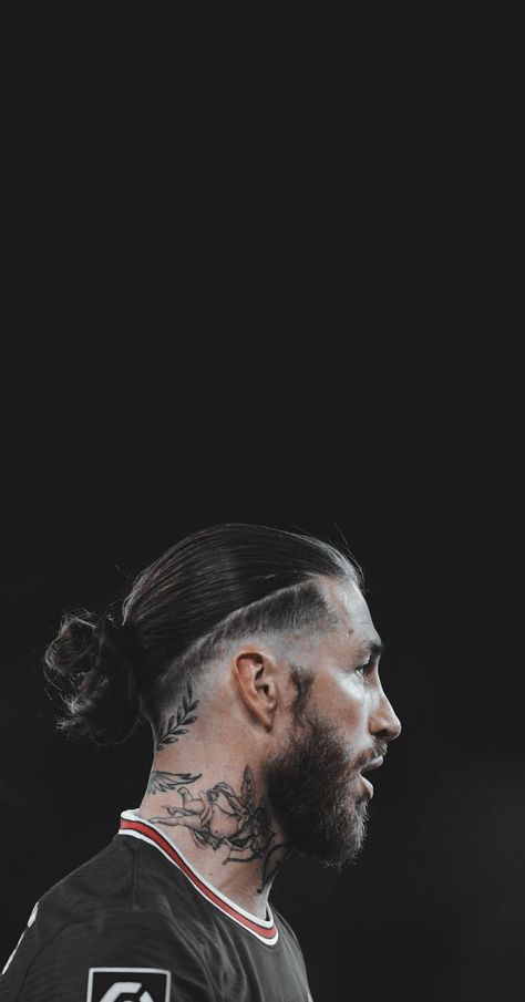 Boys Man Bun Haircut, Sergio Ramos Long Hair, Men Long Hair Bun, Sergio Ramos Hairstyle, Beard Cut Style, Ramos Haircut, Mens Long Hair Undercut, Mens Ponytail Hairstyles, Man Bun Haircut