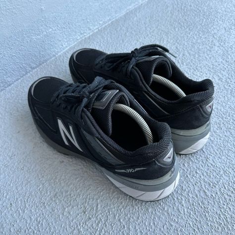 New balance 990v5 black New Balance 990 V5 Black, New Balance 990 Outfit, 990v5 Black, New Balance 990 V5, Black New Balance, New Balance 990, Everyday Shoes, New Balance, Like New