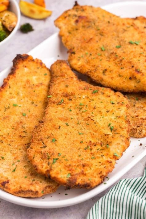 Nijia Foodie Chicken Recipes, Air Fryer Chicken Cutlets, Veal Cutlet Recipes, Beginner Air Fryer Recipes, Countertop Cooking, Turkey Cutlet Recipes, Air Fryer Recipes Chicken Breast, Fried Chicken Cutlets, Chicken Cutlet Recipes