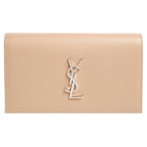 Women's Saint Laurent 'Monogram' Leather Clutch (¥141,935) ❤ liked on Polyvore featuring bags, handbags, clutches, ysl, purses, nude powder, beige clutches, nude handbags, nude purses and leather clutches Nude Handbag, Saint Laurent Purse, Nude Clutch, Small Hand Bags, Beige Purses, Beige Handbags, Saint Laurent Handbags, Monogram Handbag, Red Purses