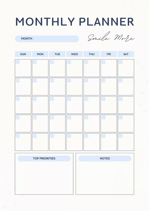 To Do List Monthly Planner, Monthly To Do List Template, Planner Monthly Ideas, Good Notes Monthly Planner, Online Planner Template, Month Schedule Planner, Aesthetic Monthly Planner Template, Monthly Planner Design, Monthly Planner Aesthetic