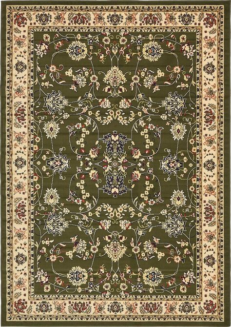 Kashan Green Area Rug Antique Persian Carpet, Botanical Vintage, Ancient Persia, 9x12 Area Rugs, Green Carpet, Living Room Green, Vintage Area Rug, Unique Loom, Green Area Rugs