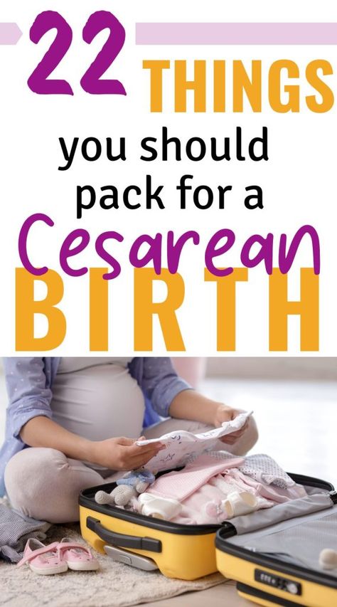 Are you mentally preparing for a c section? One thing on your to do list is to pack a hospital bag for c section delivery. After three c sections, I have a checklist for what to pack for a c section. Here are 22 things to pack for a scheduled cesarean. Hospital Bag For C Section, Hospital Bag C Section, Csection Hospital Bag, Birth Hospital Bag, Hospital Bag List, Hospital List, Packing Hospital Bag, Hospital Bag For Mom To Be, Things To Pack