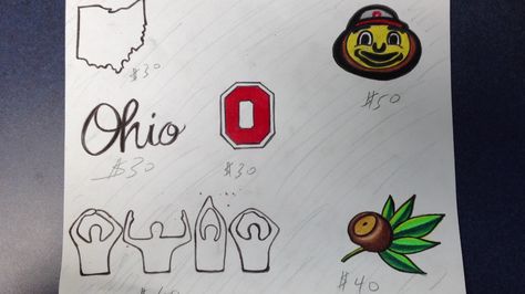 OMG!!!  I totally want one of these Ohio State tats!  They're super cute! Buckeye Tattoo, Tattoo Special, Charm Tattoo, Football Tattoo, Ankle Bracelet Tattoo, Skin Tattoo, Ohio State Buckeyes Football, Bracelet Tattoo, Osu Buckeyes