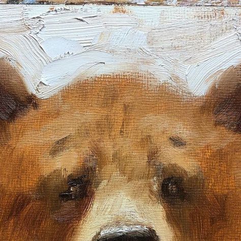 Trent Gudmundsen on Instagram: "Ok, you serious collectors out there. How about a cute little painting of a grizzly bear as a gift? 🔴SOLD🔴. Honestly, I kind of painted this as a joke to myself (it’s more of a cartoon than a planned painting), but after every one of my kids went “awwww!” when they saw me painting it, I figured someone might want it 😁 Just reach out if interested. 6”x6” (unframed but ready to hang) oil. $100 plus shipping…actually, if in the USA I’ll just pay for shipping…so….FREE shipping! . . #dailypainting #tinypainting #artgift #bearart" Grizzly Bear Painting, Bear Oil Painting, Grizzly Bear Art, Sophie Core, Painted Bear, Bear Painting, Bear Paintings, 100 Plus, Peaceful Place