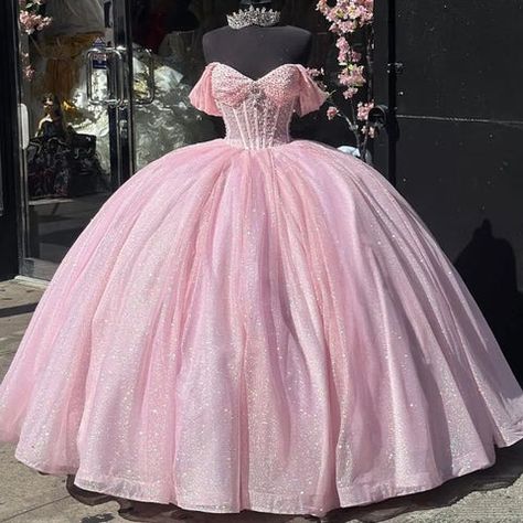 The Perfect Quinceanera Gown For A Dreamy Quince Theme – MyChicDress 16 Birthday Dress, 15 Birthday Dresses, Princess Quinceanera Dresses, Pink Quinceanera Dresses, Xv Dresses, Pink Quinceanera, Quinceanera Pink, Pink Quince, Quinceanera Dresses Pink