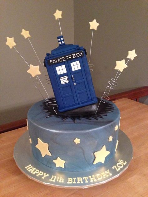 Dr. Who Cake Dr Who Cake Ideas, Dr Who Birthday Cake, Dr Who Birthday Party, Doctor Who Cake Birthdays, Dr Who Party Ideas, Nerd Cake, Dr Who Party, Doctor Who Cake, Neopolitan Cake