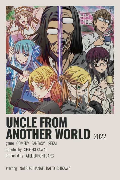 uncle from another world isekai ojisan minimalist anime poster Manhwa Minimalist Poster, Uncle From Another World, Minimalist Anime Poster, Anime Title, Anime Watch List, Isekai Manhwa, Minimalist Anime, Best Romance Anime, Anime Suggestions