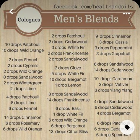 Essential Oil Cologne, Essential Oil Perfume Blends, Essential Oil For Men, Essential Oil Perfumes Recipes, Essential Oil Combinations, Essential Oil Diffuser Blends Recipes, Perfume Recipes, Oils For Men, Essential Oils Guide