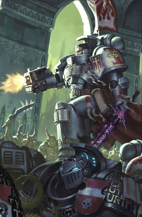 Grey Knights Knights 40k, Zhang Han, Grim Dark, Grey Knights, 40k Art, Apocalypse Art, Adeptus Astartes, Warhammer 40k Art, Warhammer Models