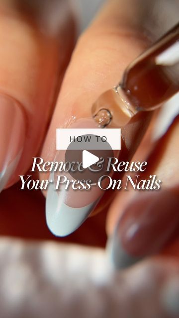 Glamnetic on Instagram: "⁠The ultimate tutorial on how to remove and REUSE your Glamnetic press-ons 💅✨⁠ ICYMI - we 've been uploading videos to our Youtube Channel to give you guys longer form content for tips + tricks with our press-on nails & lashes! Today we uploaded "How to Remove Your Glamnetic Press-On Nails" let us know if you like these videos + what tutorials you want to see from us next 💖⁠ ⁠ @concon_wi wearing Blueberry Icing 🛍️" How To Remove Press On Nails, Press On Nails Tutorials, Remove Press On Nails, Blueberry Icing, Nail Remover, Cute Gel Nails, Press Ons, Nail Tutorials, Tips Tricks