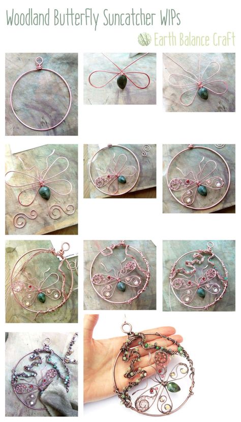 Drátěná Socha, Wirework Jewelry, Butterfly Suncatcher, Copper Wire Art, Wire Art Sculpture, Wire Jewelry Designs, Diy Wire Jewelry, Wire Work Jewelry, Metal Projects