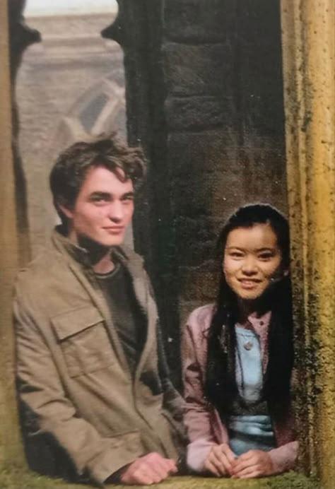 Katie Leung And Robert Pattinson, Cedric Diggory Behind The Scenes, Cho Chang And Cedric Diggory, Cho And Cedric, Cedric And Cho, Harry Potter Movie Characters, Katie Leung, Harry Potter Girl, Cho Chang