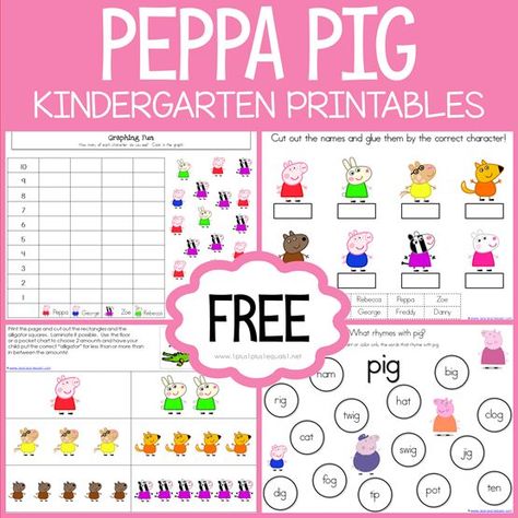 Peppa Pig Activities Preschool, Peppa Pig Worksheet, Peppa Pig Free Printables, Pig Activities, Peppa Pig Printables, Peppa Pig Books, Peppa Party, Free Kindergarten Printables, Create Your Own Book