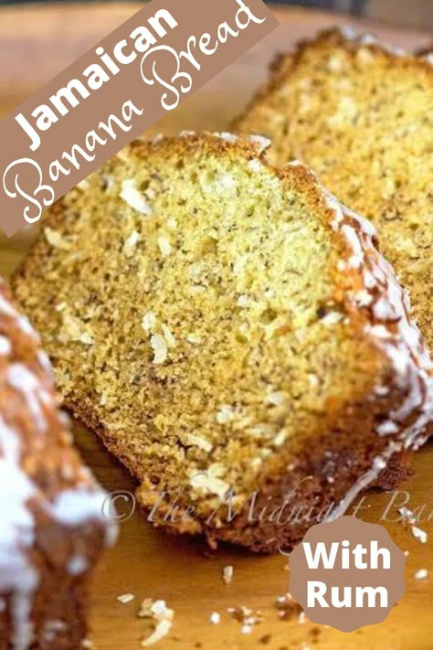 Jamaican Banana Bread with Rum is an easy banana bread recipe Jamaican Banana Bread Recipe, Rum Bread, Jamaican Banana Bread, Coconut Recipe, Banana Rum, Rum Cake Recipe, Bread Buns, Rum Recipes, Community Table