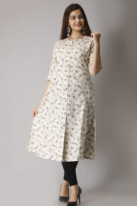 Princess Line Kurti Designs, Prince Cut Kurti Designs, Princess Line Kurti, A Line Kurti Designs, Pocket Kurta, Feeding Kurti, Collar Kurti, Floral Skirt Outfits, Rhinestone Designs Pattern