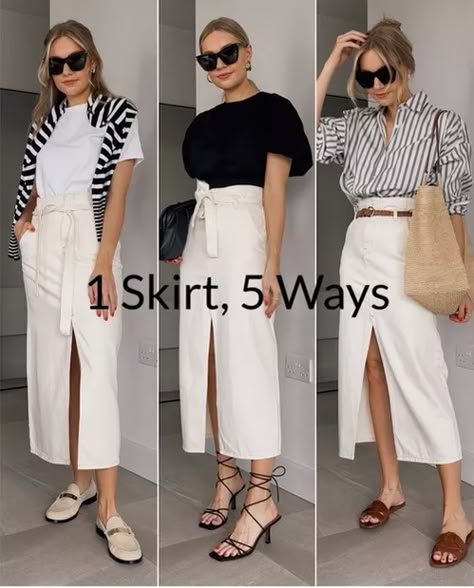 Lydia Tomlinson, Mango Skirts, Rok Outfit, Mode Casual, Elegante Casual, Dolce E Gabbana, Casual Chic Outfit, Casual Work Outfits, Looks Chic