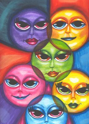 Faces 2.0 Unity In Art, Unity Art, Art Examples, Color Wheel, Art School, Neutral Colors, All The Colors, Color Pop, Texture