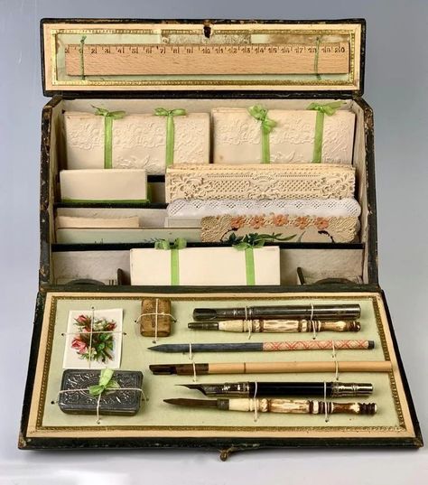 Stationary Box, Vintage Stationery, Stationary Set, Dip Pen, Writing Supplies, Pen And Paper, Fountain Pens, Letter Writing, Writing Instruments