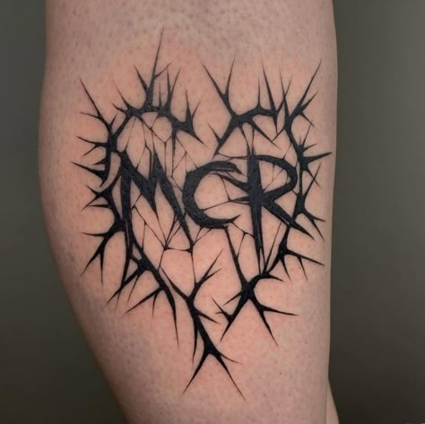 My chemical romance tattoos Emo Tattoos For Guys, Black Parade Tattoo, Mcr Tattoo Ideas, Metal Music Tattoo, My Chemical Romance Tattoo, Pierce The Veil Tattoos, Mcr Tattoo, Heavy Metal Tattoo, Tricep Tattoo