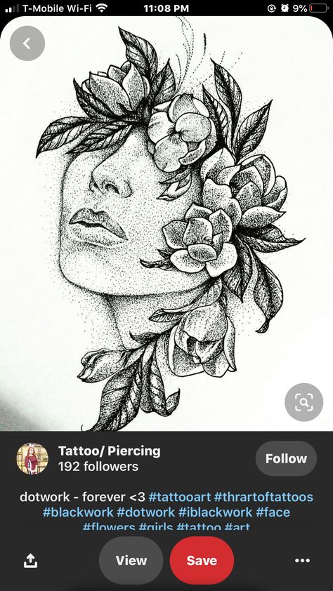 Girl Face Drawing, Kunst Tattoos, Stippling Art, Girls Tattoo, Tattoo Zeichnungen, Cat Tattoos, Shoulder Tattoos, Drawing Faces, Music Tattoos