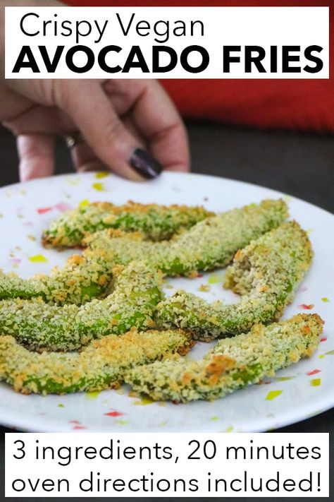 Vegan Fried Avocado, Vegan Airfryer, Vegan Air Fryer Recipes, Air Fryer Avocado, Vegan Avocado Recipes, Floral Headboard, Avocado Fries, Vegan Party, Air Fryer Recipes Healthy