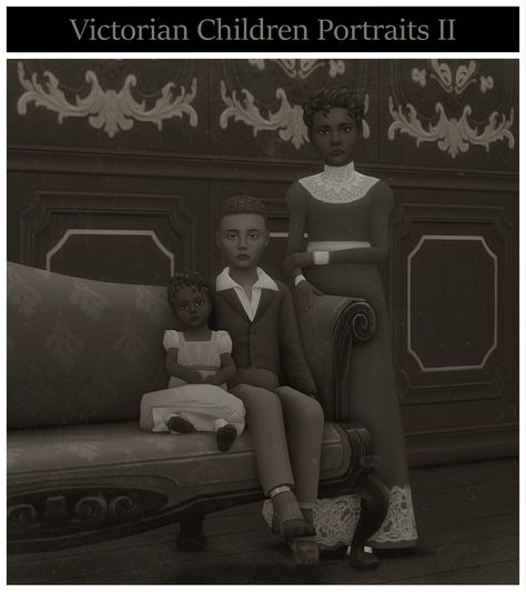 Ts4 Poses, Sims 4 Decades Challenge, Sims 4 Cas Mods, Sims 4 Family, Children Portraits, Victorian Portraits, Family Portrait Poses, Sims 4 Children, Sims 4 Cc Folder