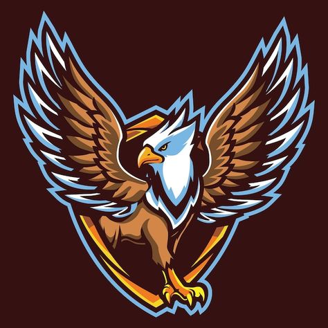 Ilustração do logotipo da griffin esport... | Premium Vector #Freepik #vector #griffin #aguia-logo #aguia #asa-aguia Basketball Logo Design, Griffin Logo, Griffin Design, Logo Bird, Falcon Logo, Aigle Royal, Wild Animal Wallpaper, Royal Logo, White Eagle