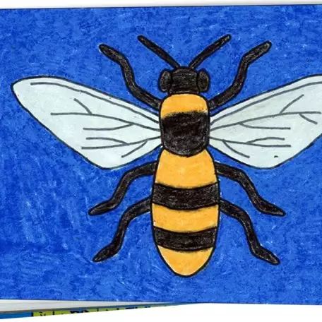 Drawings To Trace Sketch, Bee Art For Kids, Art Projects For Kids Easy, Drawings To Trace, Bee Coloring Pages, Art Projects For Kids, Easy Drawings For Kids, Bee Art, Drawing Projects