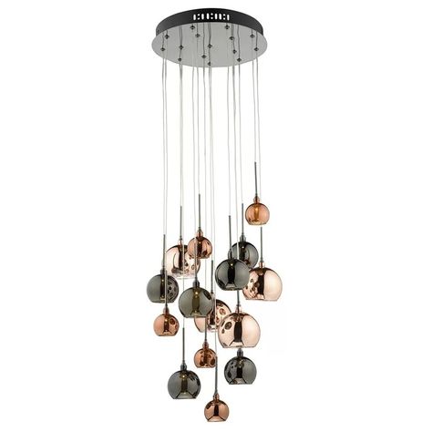 Counter Lighting, Stairwell Lighting, Hall Lighting, Design Ceiling, Cluster Pendant Lighting, Staircase Lighting, Stair Lighting, Deco Luminaire, Copper Pendant Lights