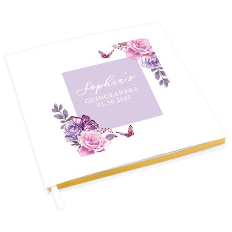 PRICES MAY VARY. 8.5" X 8.5" GUESTBOOK: This personalized Quinceañera guest book is more than just an elegant touch. Guests can sign this guestbook with touching words that can be cherished for a lifetime. With 60 lined sheets totaling 120 pages, guests can do more than just sign their names. Each page is trimmed in gold which will pair well with a classic modern, and elegant theme. It also includes 10 sheets of 24 white photo corners per sheet for polaroids, well wishes, advice, and messages fo Quinceanera Reception, Guest Book Scrapbook, 15th Birthday Decorations, Quinceanera Guest Book, Sweetheart Table Decor, Coin Photo, Book Scrapbook, Custom Photo Albums, Signature Book