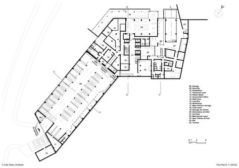 Gallery of LAKESIDE Hotel, SPA & Conference / Arbër Shala Architects - 23 Hotel Spa Plan, Spa Plan, Lakeside Hotel, Conference Hotel, Hotel Spa, Basement, Architects, Spa, Hotel