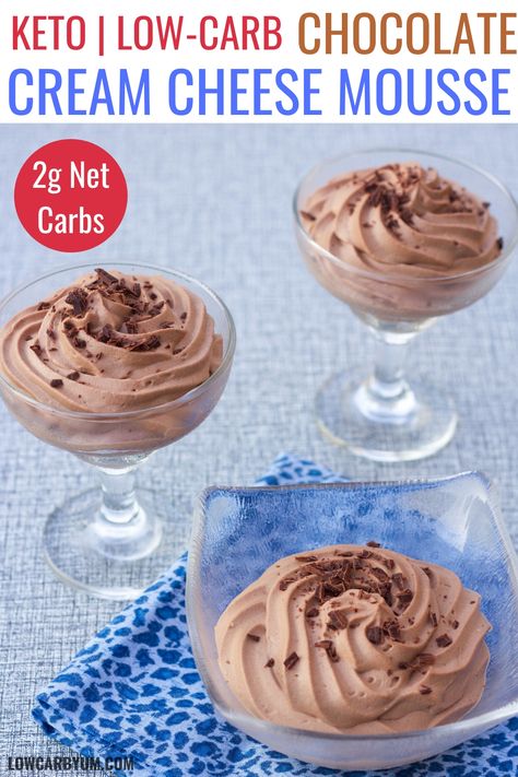 Keto Chocolate Cheesecake Mousse, Chocolate Cream Cheese Mousse, Keto Cheesecake Mousse, Chocolate Cheesecake Mousse, Keto Frosting, Keto Chocolate Cheesecake, Cream Cheese Mousse, Low Carb Chocolate Mousse, Cream Cheese Recipes Dessert