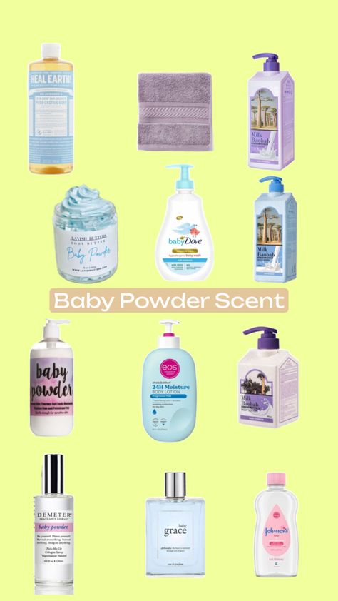 How to smell like baby powder. Smell Like Baby Powder, Pure Castile Soap, Castile Soap, Perfume Scents, Body Powder, Body Care Routine, Baby Powder, Perfume Collection, Self Improvement Tips