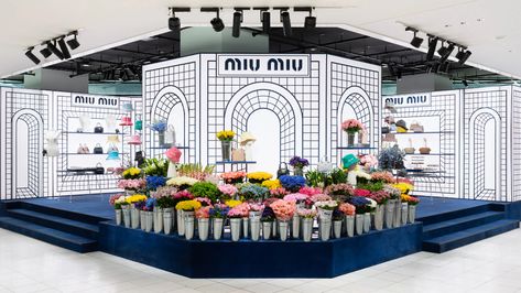 Miu Miu “Secret Garden” pop-up Event Booth Design, Travel Retail, Event Booth, Salon Suites, Exhibition Stall, Secret Gardens, Pop Display, Exhibition Display, Exhibition Booth