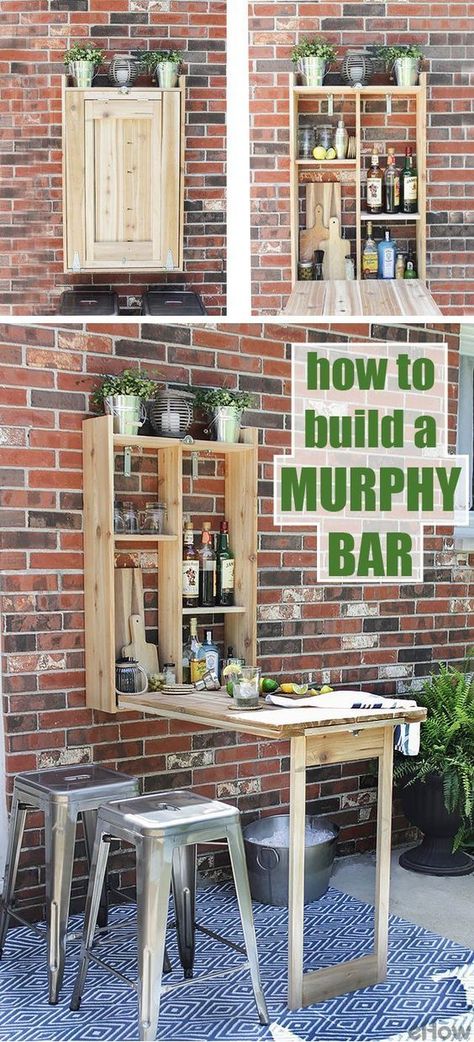 Murphy Bar, Small Kitchen Decoration, Summer Decorations, Spring Decorating, Built In Grill, Decor Spring, Outdoor Bar, Diy Outdoor, Small Kitchen