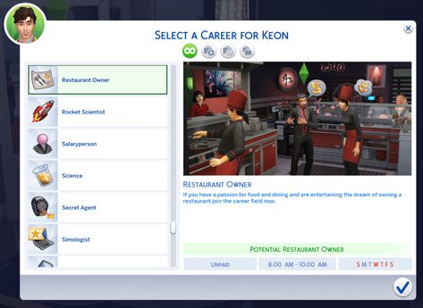 Restaurant Owner Career - Mods - The Sims 4 - CurseForge Owning A Restaurant, Sims 4 Restaurant, Sims 4 Cc Eyes, Engagement Dinner, Sims 4 Cc Shoes, Career Fields, Rocket Scientist, Sims 4 Cc Makeup, Sims 4 Cc Skin