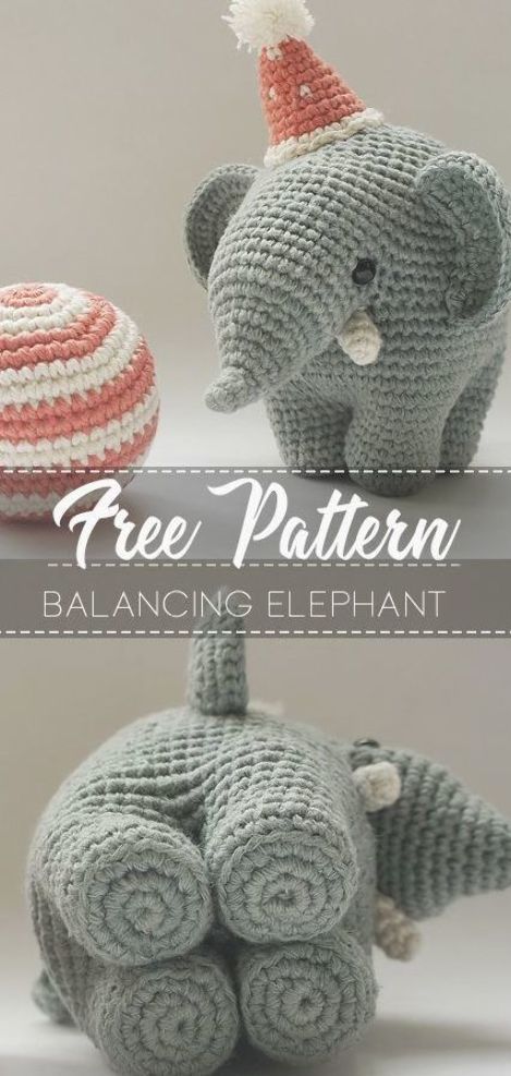 Amigurumi Elephant Pattern, Crochet Elephant Pattern, Elephant Applique, Crochet Elephant, Elephant Pattern, Fun Crochet Projects, Crochet Animal Patterns, Diy Crochet Projects, Crochet Rug