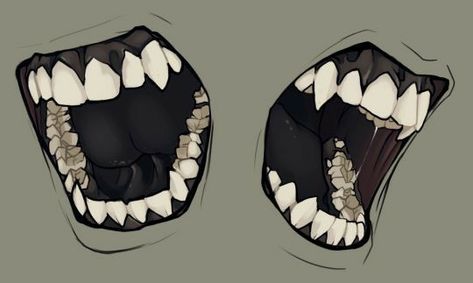 Mouths Reference, Expressions Study, Teeth Reference, Animal Mouth, Drawing Mouth, Anime Mouth, Reference Anime, Teeth Drawing, Buck Teeth