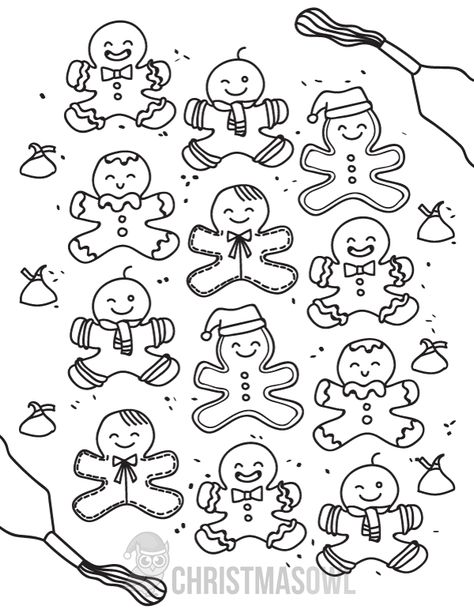 Free printable gingerbread man coloring page. Download it at https://christmasowl.com/download/coloring-page/gingerbread-man/ Ginger Bread Coloring Pages, Gingerbread Man Tattoo Ideas, Gingerbread Sketch, Gingerbread Tattoo, Gingerbread Man Doodle, Gingerbread Man Tattoo, Gingerbread Man Sketch, Gingerbread Colouring Pages, Gingerbread Outline