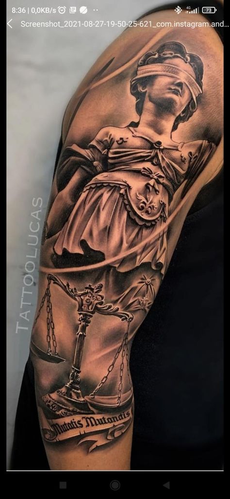 Justice Scales Tattoo, And Justice For All Tattoo, Lady Justice Tattoo, Scales Of Justice Tattoo, Justice Tattoo, Justice Scale, Scale Tattoo, Men Tattoos Arm Sleeve, Lady Justice