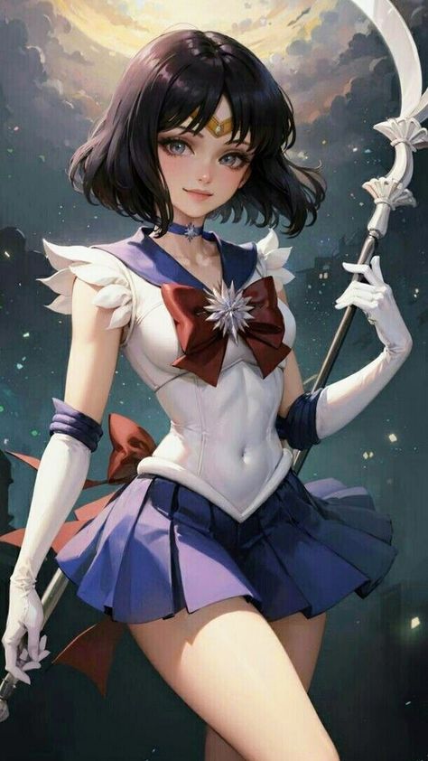 Saturn Sailor Moon, Sailor Moon Girls, Arte Sailor Moon, Sailor Senshi, Sailor Neptune, Fairytale Fantasies, Sailor Moon Wallpaper, Sailor Moon Character, Sailor Saturn