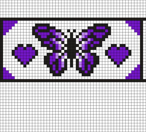 Butterfly Perler Bead Pattern, Easy Perler Bead Patterns, Fuse Bead Patterns, Perler Art, Pattern Maker, Beads Designs, Pixel Crochet, Kandi Patterns, Graph Paper Art