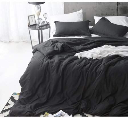 Byourbed BYB Duvet Cover Black Supersoft Bedding Bedding Gray, Black And White Bedroom, College Bedding, Black Bed Linen, Black Duvet, Black Duvet Cover, Cheap Bedding, Best Duvet Covers, Bedding Sets Online