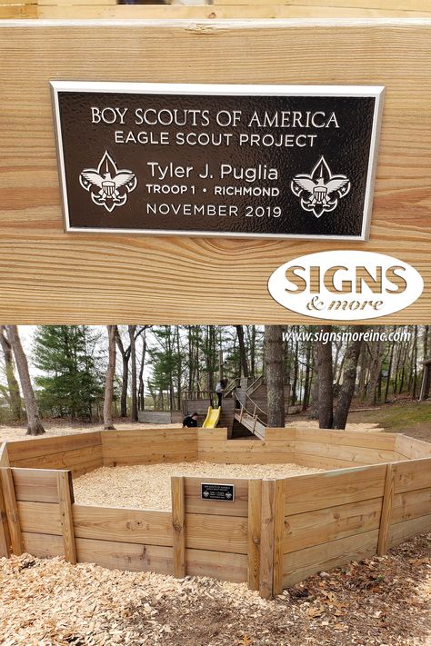 Boy Scout Eagle Scout Plaques by Signs & More, Inc - Cartersville, GA Boy Scout Oath, Scout Oath, Boy Scouts Eagle, Eagle Scout Ceremony, Brick Pathway, Bronze Plaque, Engraved Plates, Scout Ideas, Pinewood Derby